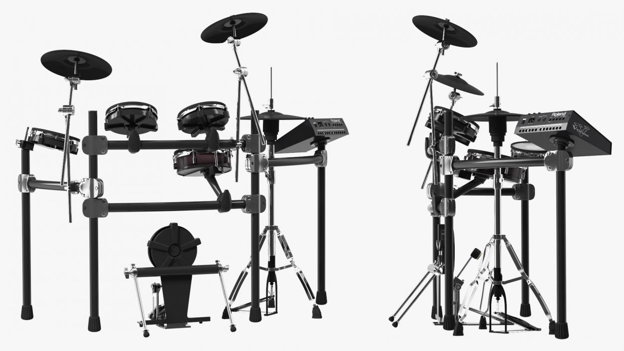 3D Electronic Drum Kit Roland with Module model