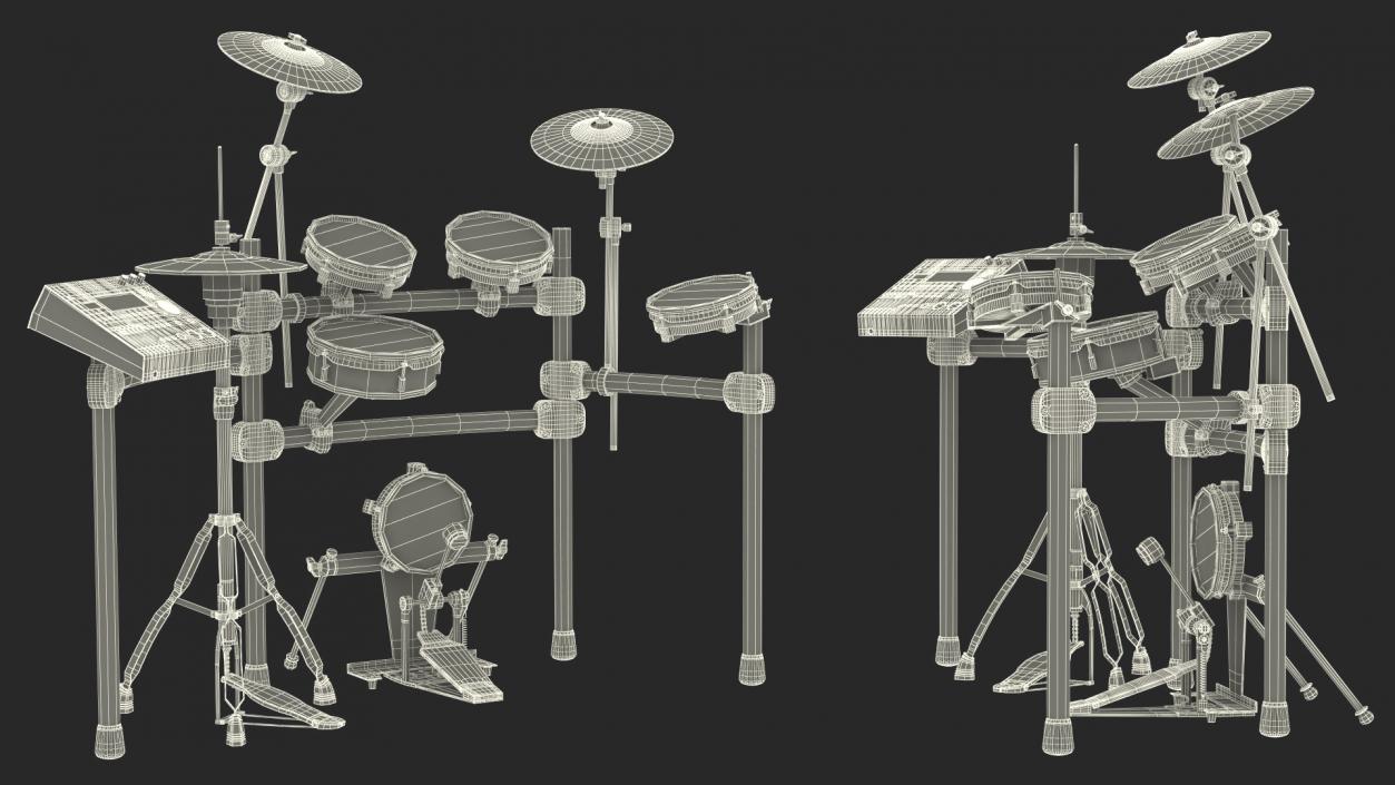 3D Electronic Drum Kit Roland with Module model