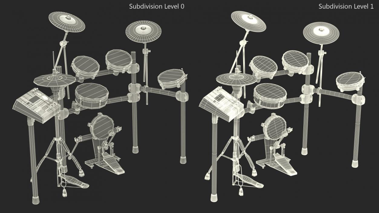 3D Electronic Drum Kit Roland with Module model