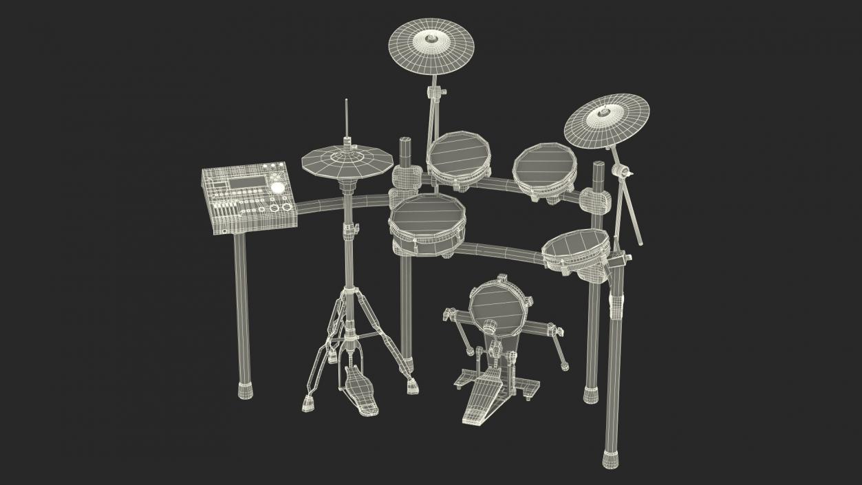 3D Electronic Drum Kit Roland with Module model