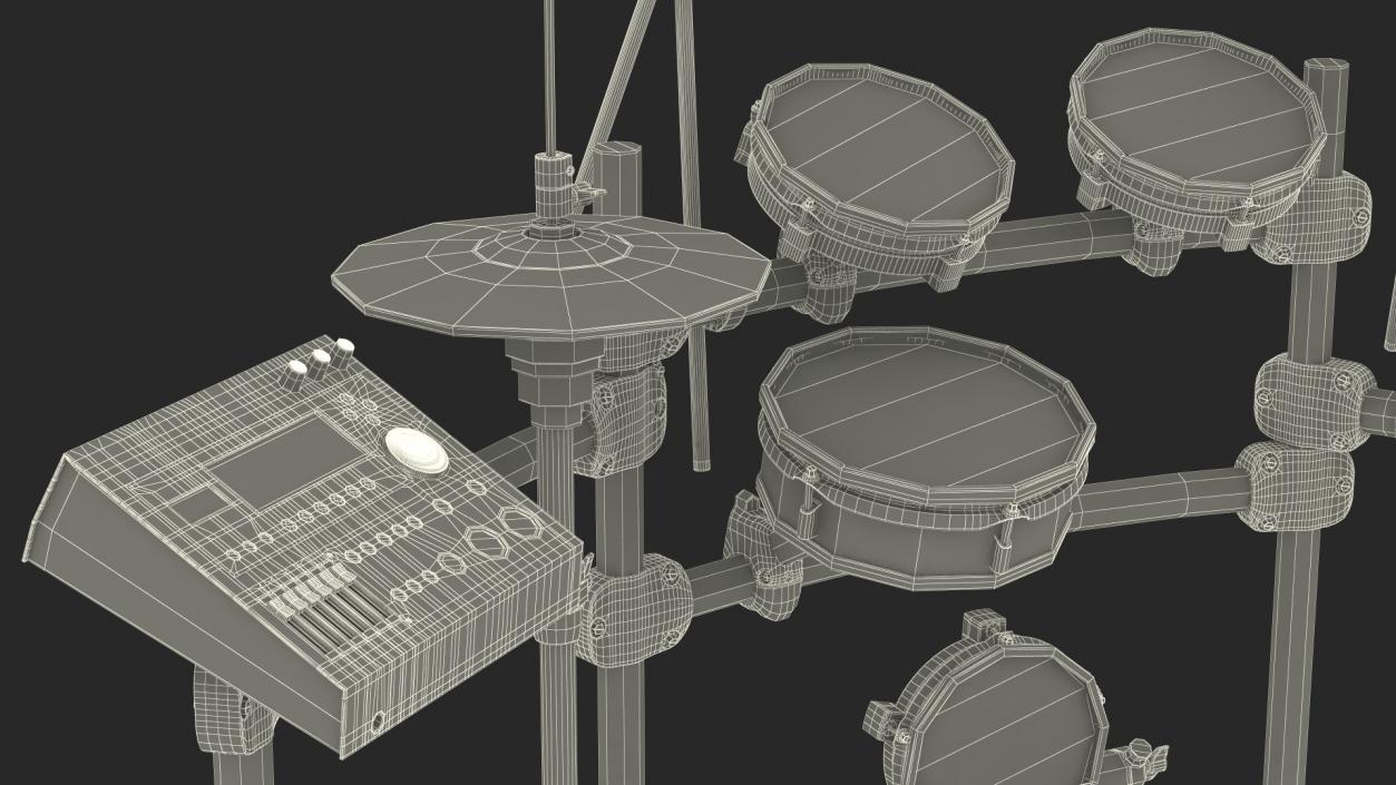 3D Electronic Drum Kit Roland with Module model