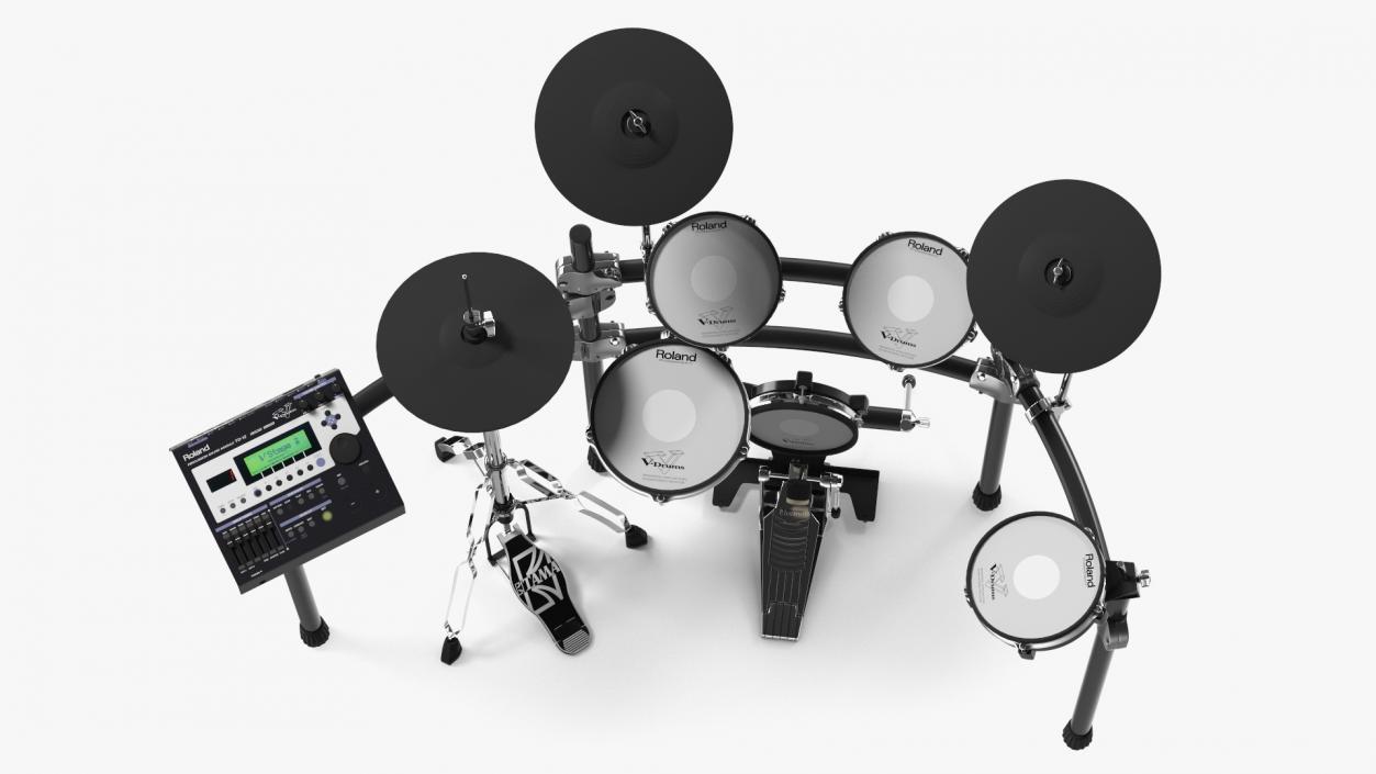 3D Electronic Drum Kit Roland with Module model