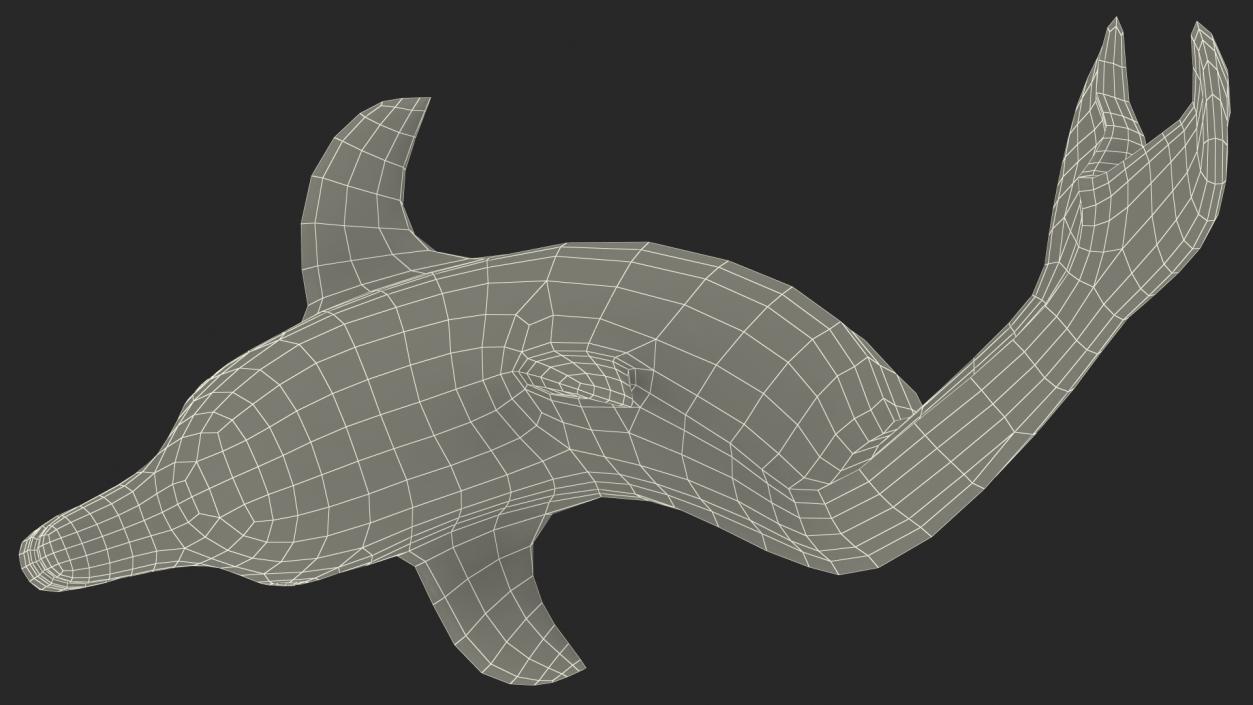 Marble Dolphin Sculpture 3D model