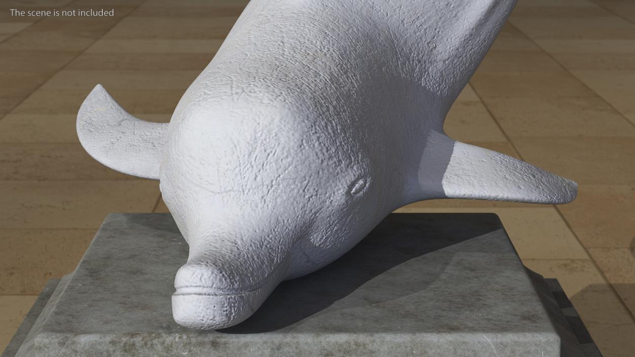 Marble Dolphin Sculpture 3D model