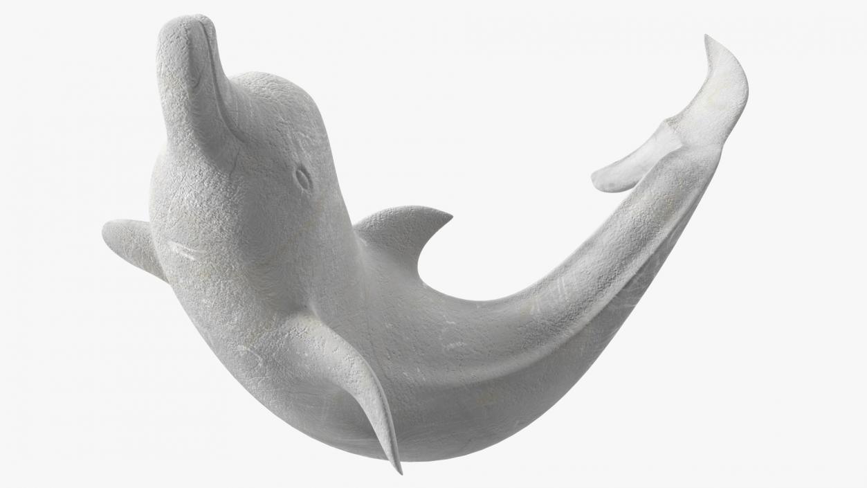 Marble Dolphin Sculpture 3D model