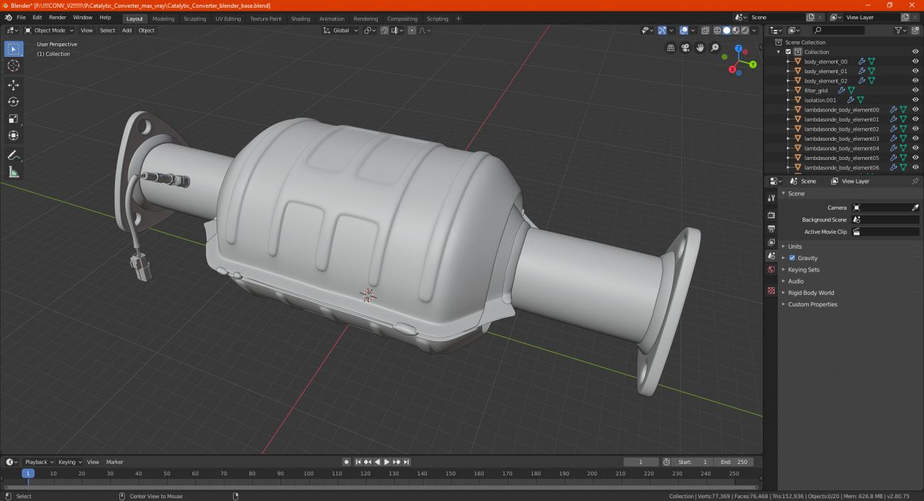 Catalytic Converter 3D model