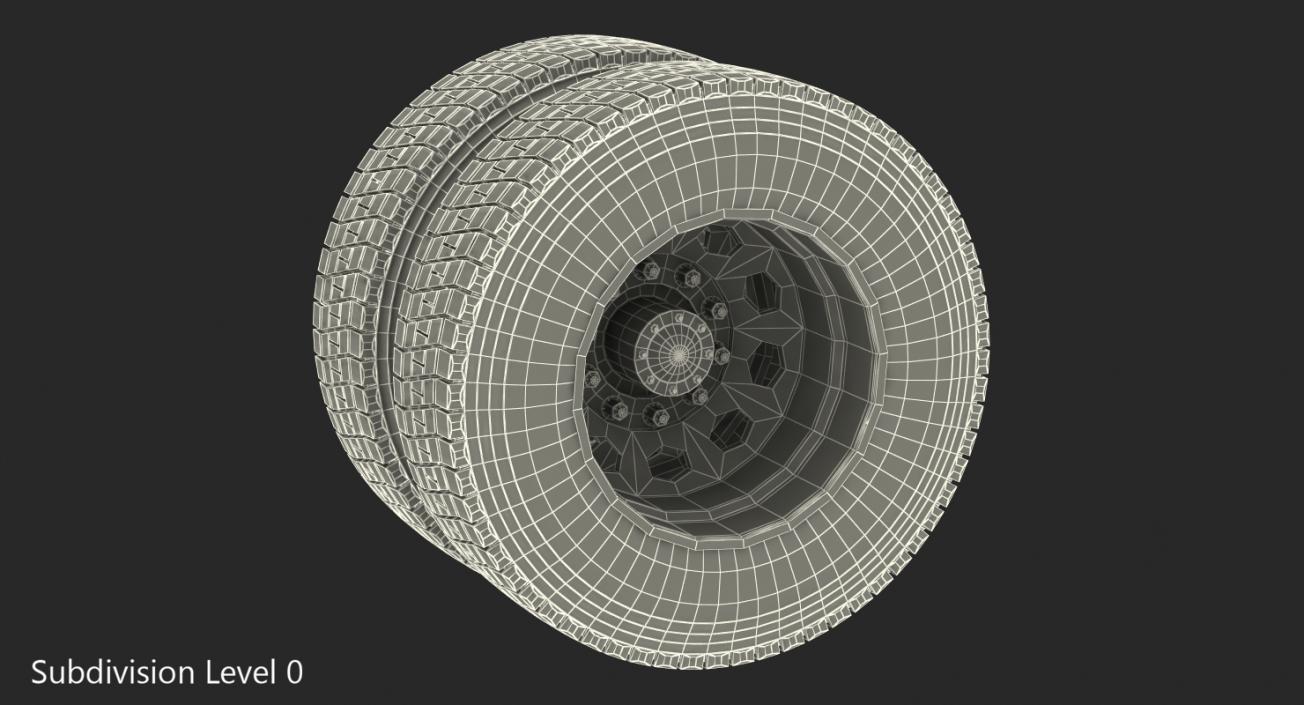 Truck Rear Wheels 3D