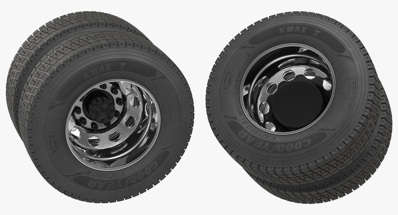 Truck Rear Wheels 3D