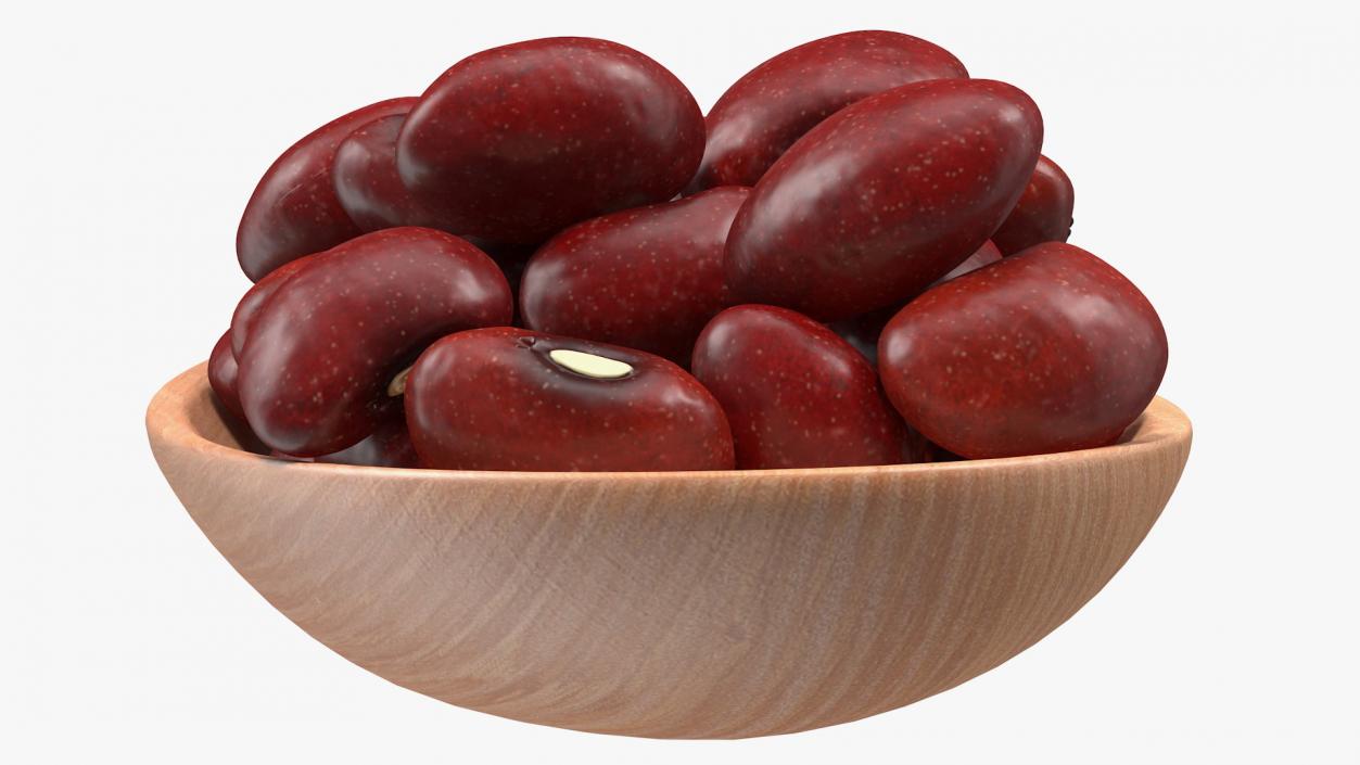 Dark Red Kidney Beans in a Spoon 3D