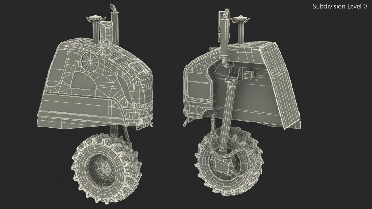 3D BRAUD 9090X Harvester Engine Part model