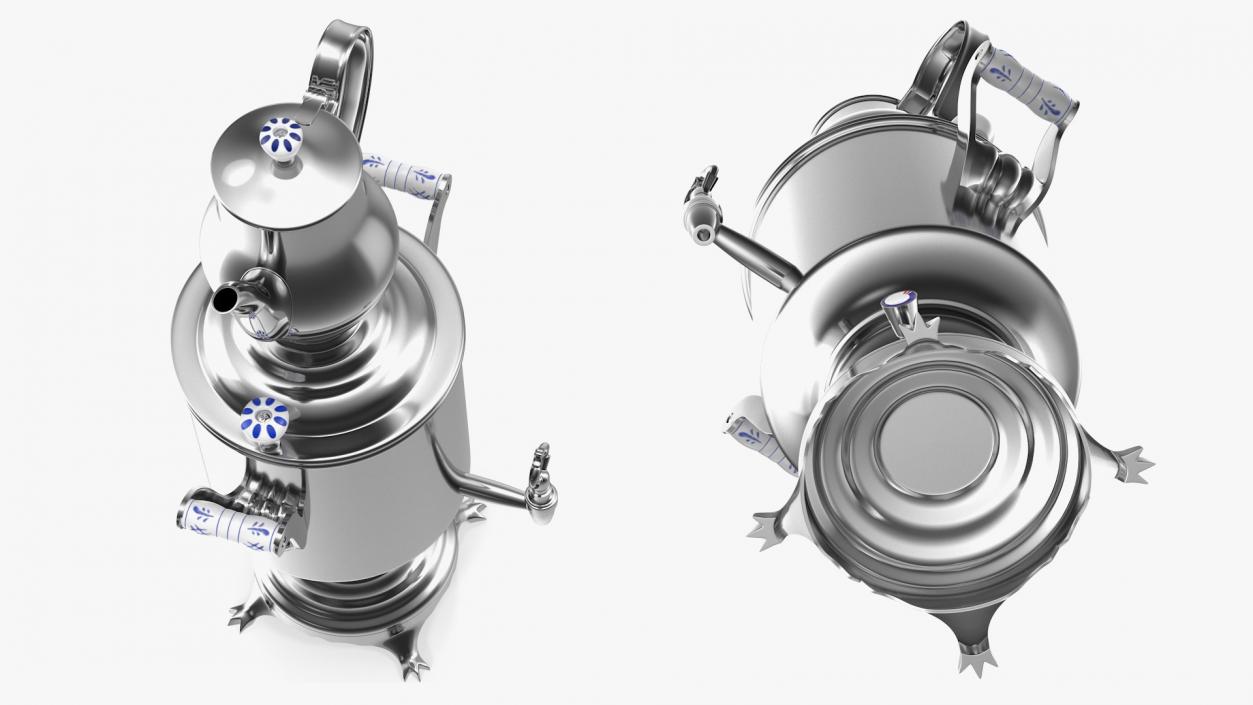 3D Modern Russian Samovar Set