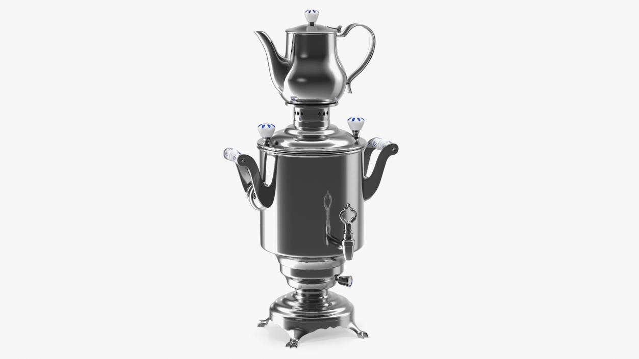 3D Modern Russian Samovar Set