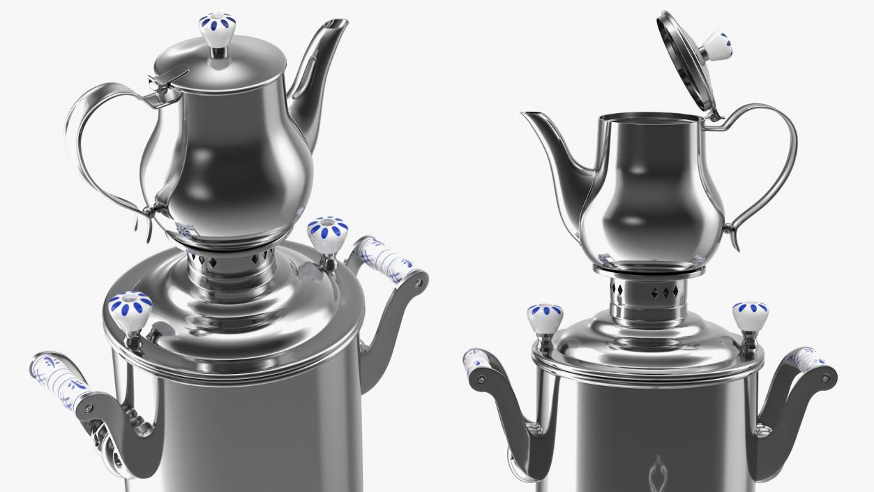 3D Modern Russian Samovar Set