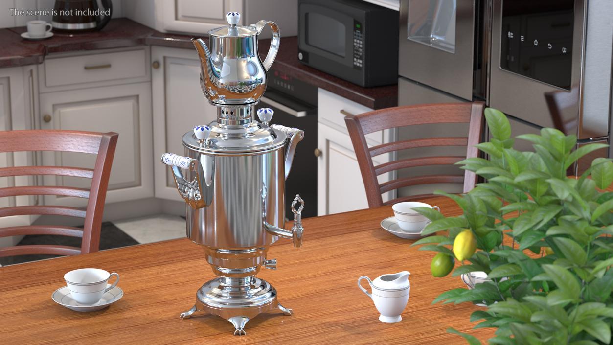 3D Modern Russian Samovar Set