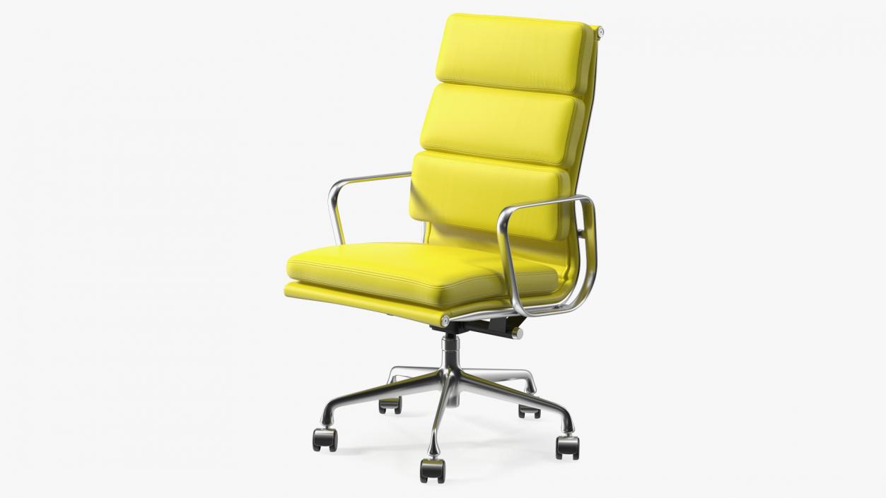 3D model Executive Chair Yellow Leather