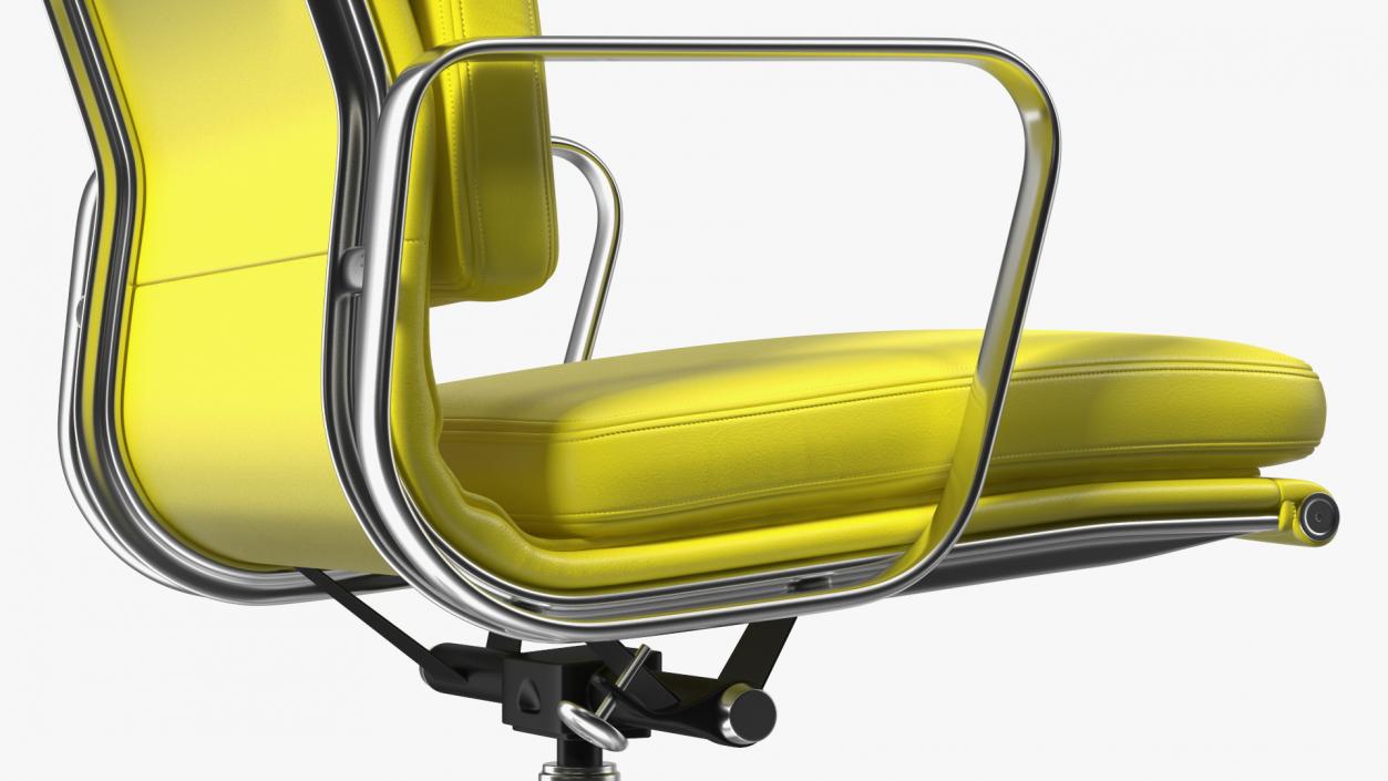 3D model Executive Chair Yellow Leather