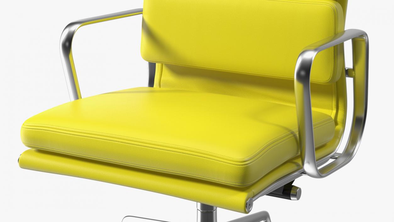 3D model Executive Chair Yellow Leather