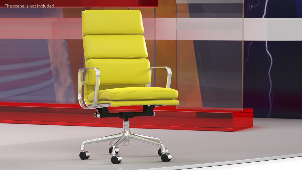 3D model Executive Chair Yellow Leather