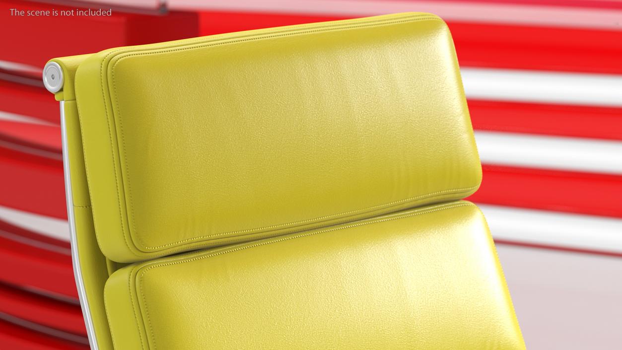 3D model Executive Chair Yellow Leather