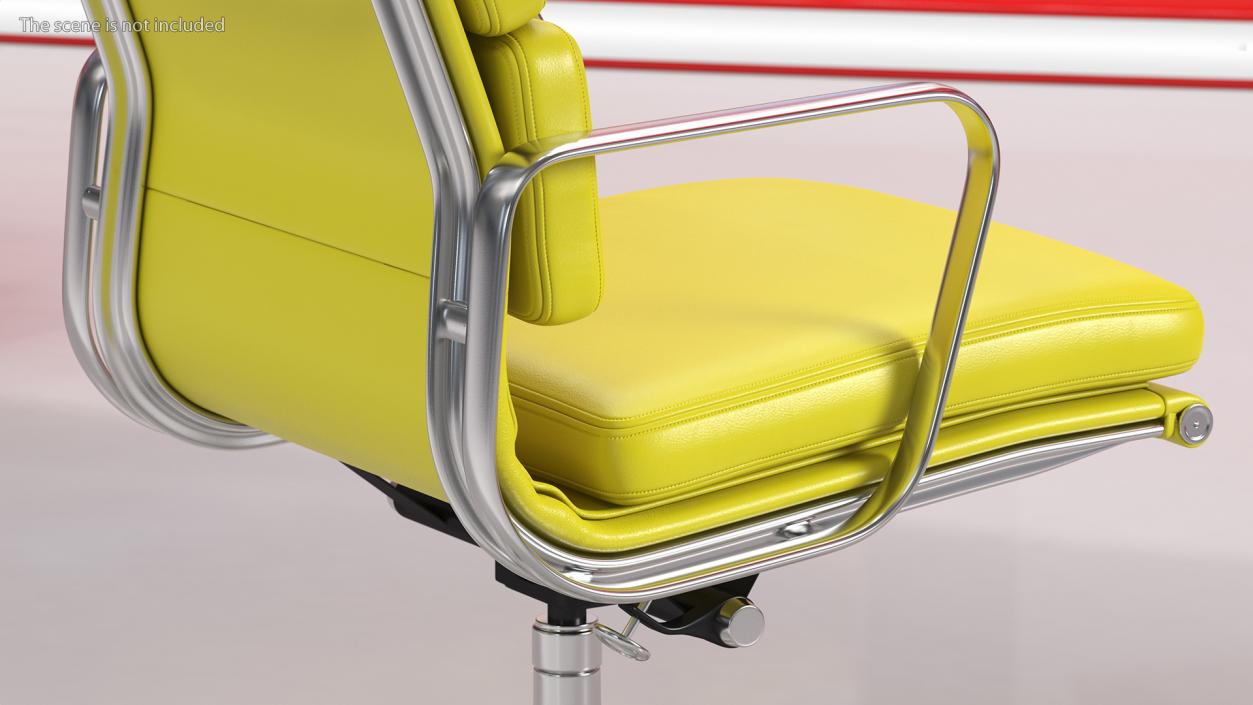 3D model Executive Chair Yellow Leather