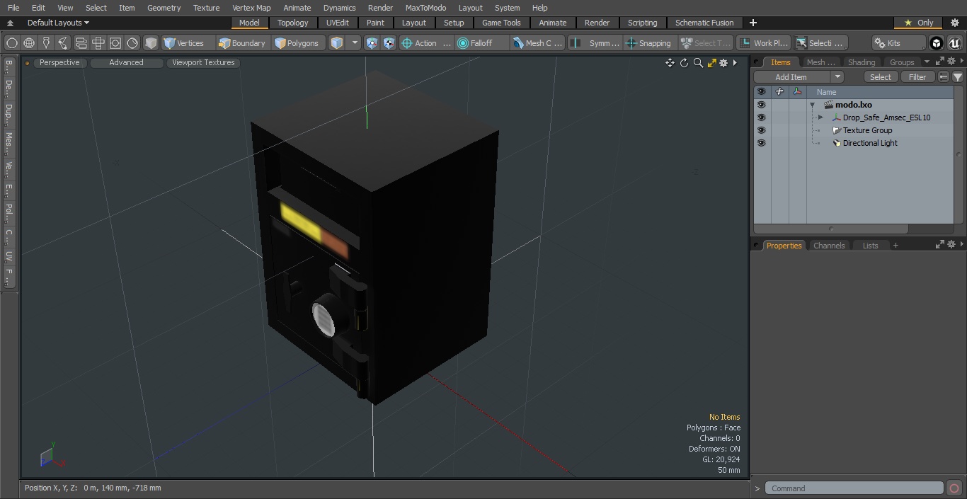 3D Drop Safe American Security ESL10 model