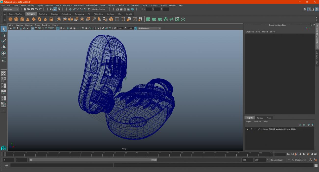 3D model Fairtex FMV13 Maximised Focus Mitts