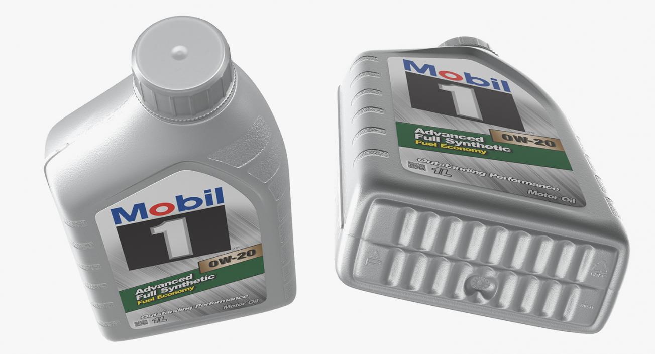 3D Motor Oil Mobil 1L model