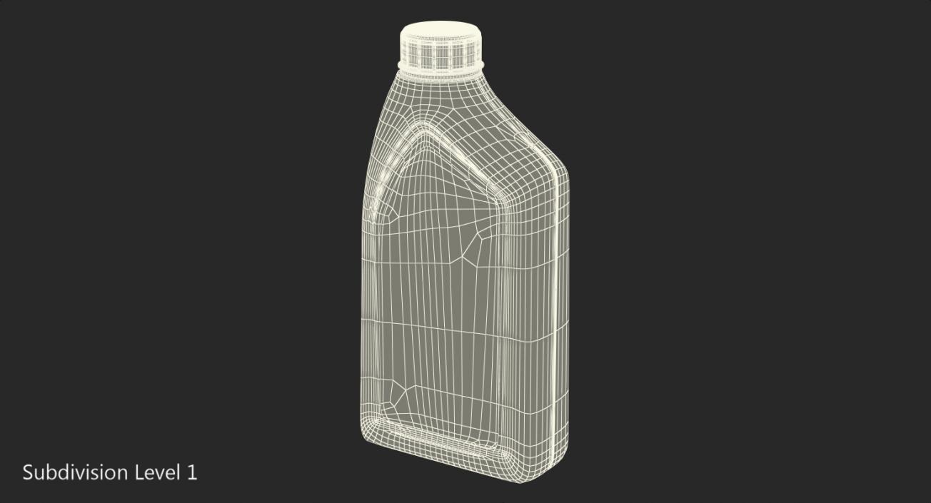 3D Motor Oil Mobil 1L model