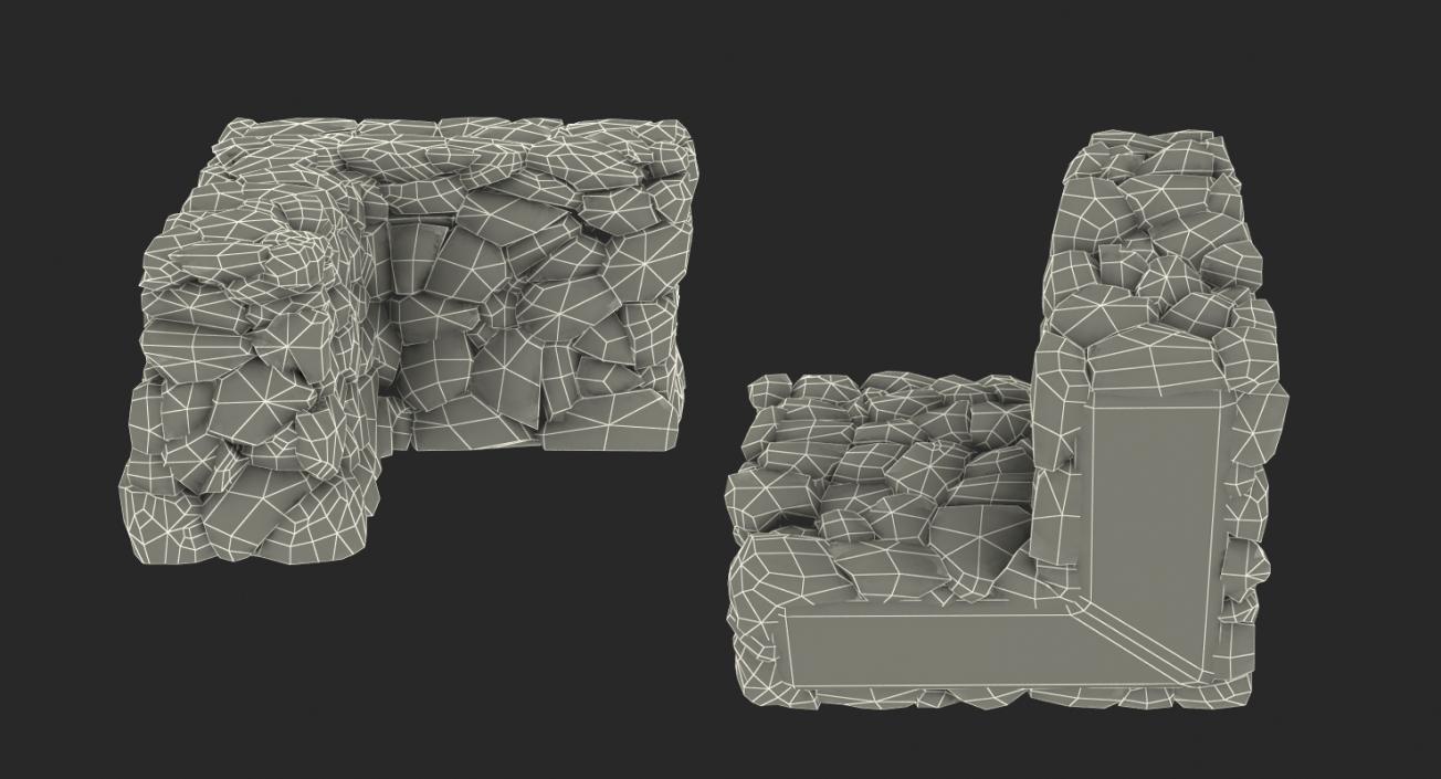 Corner Stone Wall 3D