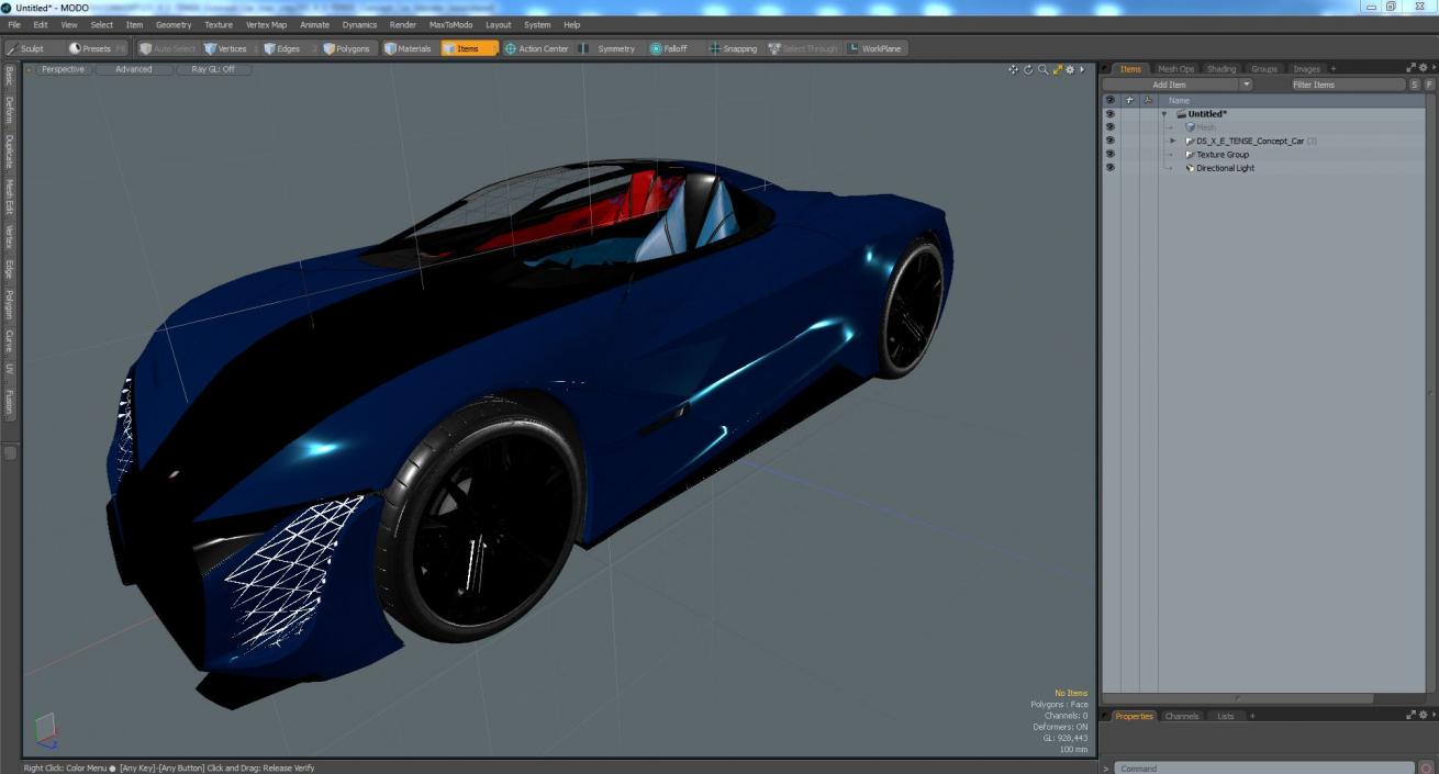 DS X E-TENSE Concept Car 3D model