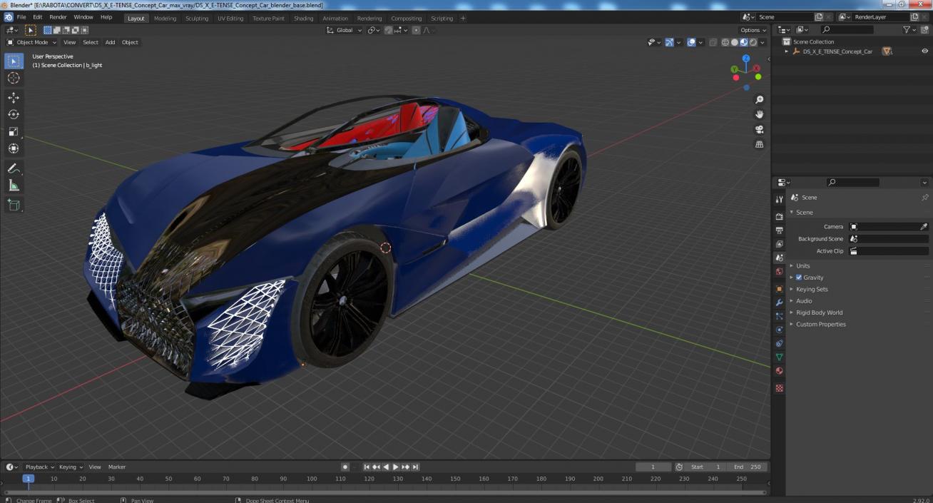 DS X E-TENSE Concept Car 3D model