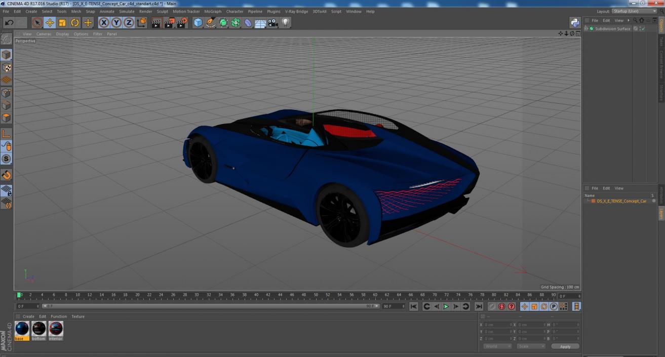 DS X E-TENSE Concept Car 3D model