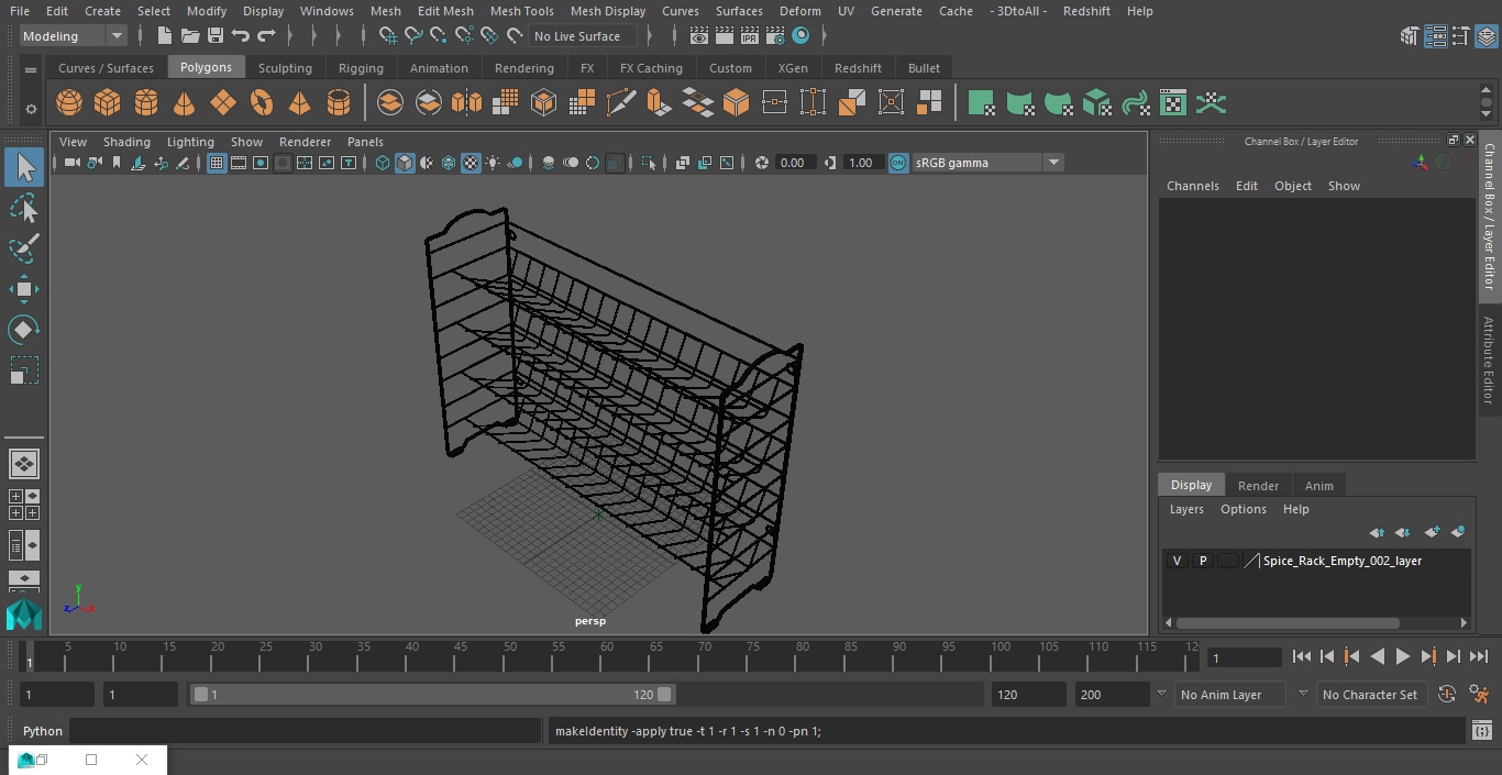 3D Spice Rack Empty