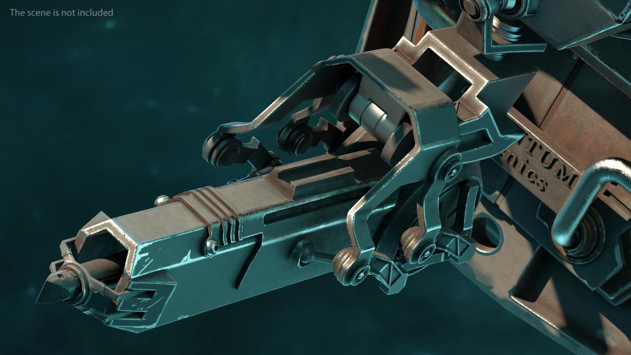 3D Sci-Fi Harpoon Gun model