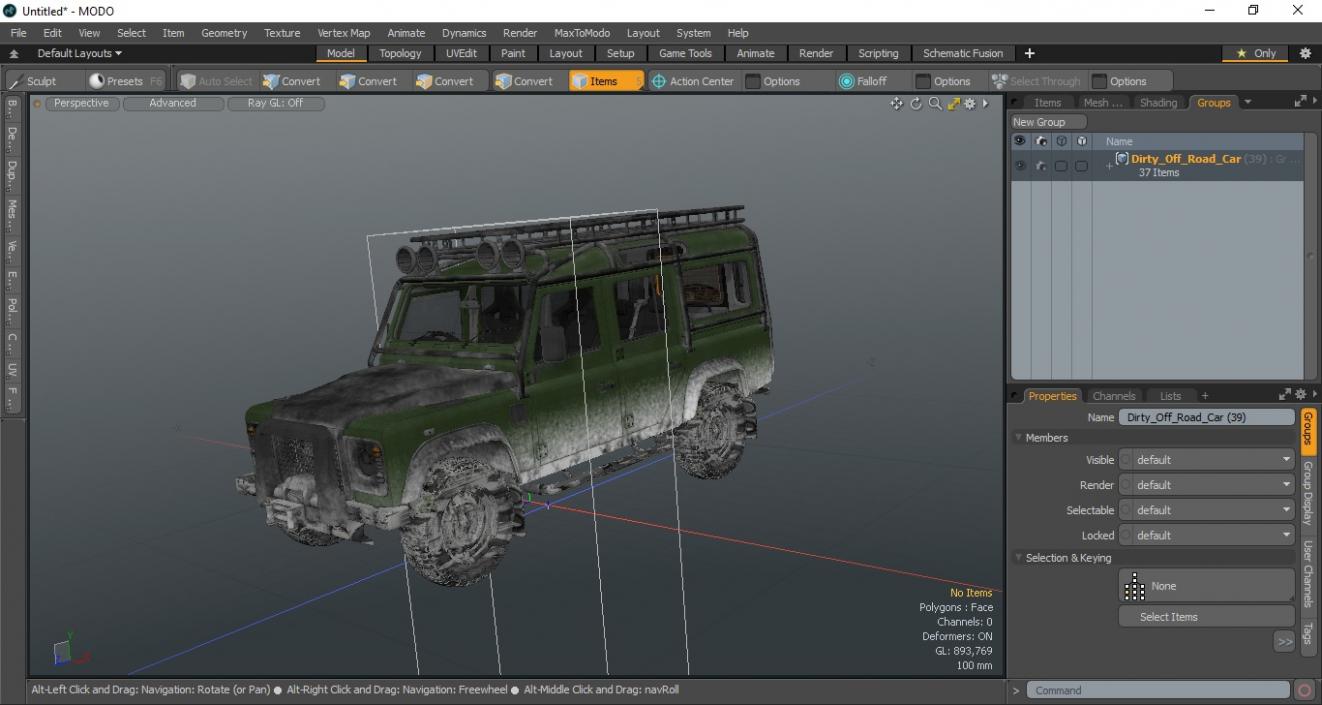 3D Dirty Off Road Car model