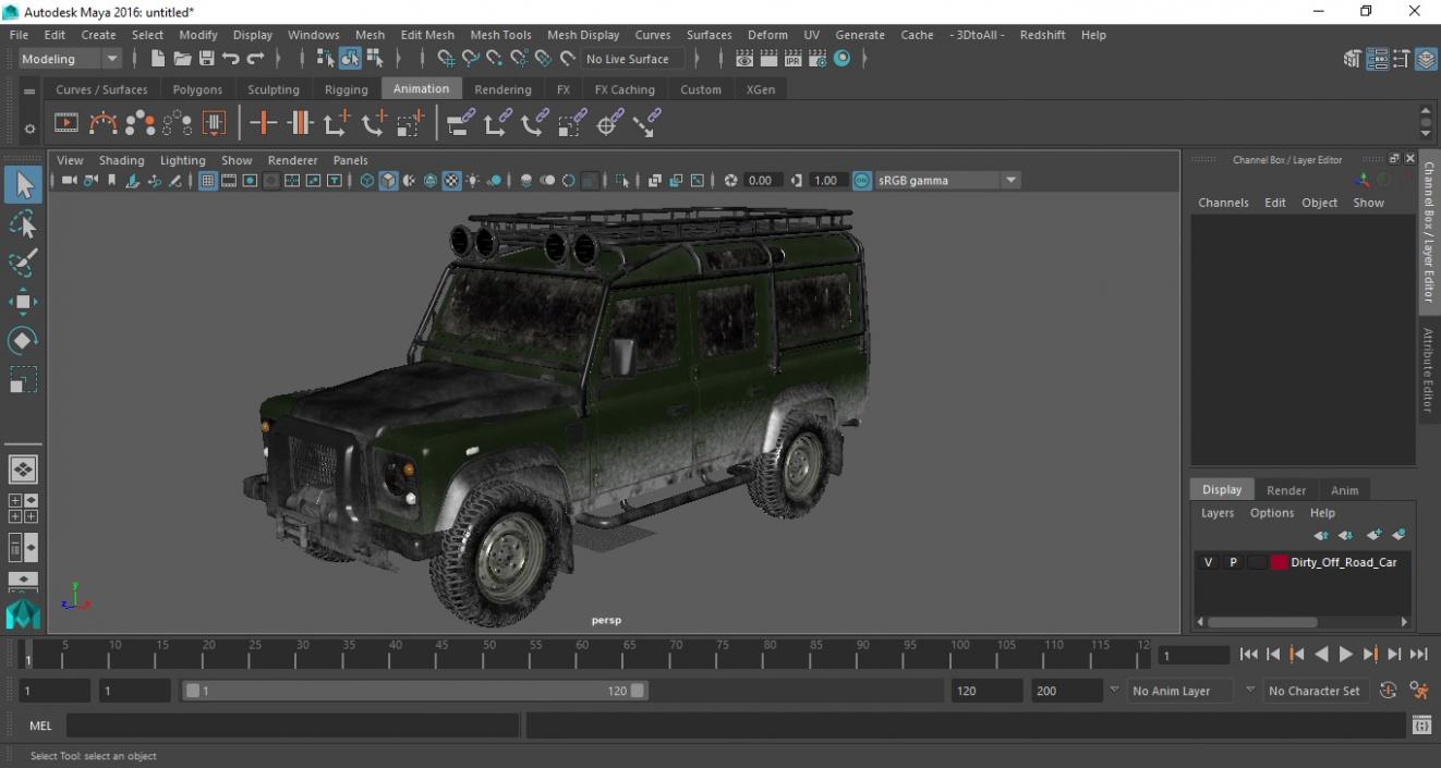 3D Dirty Off Road Car model