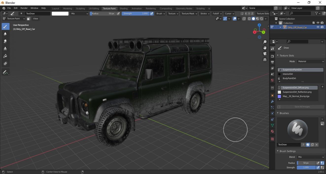 3D Dirty Off Road Car model