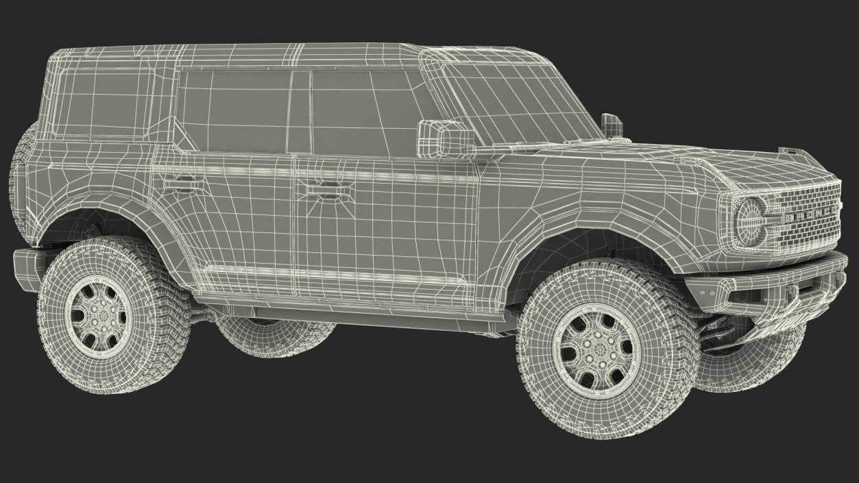 3D Ford Bronco 2021 Four Door Rigged model