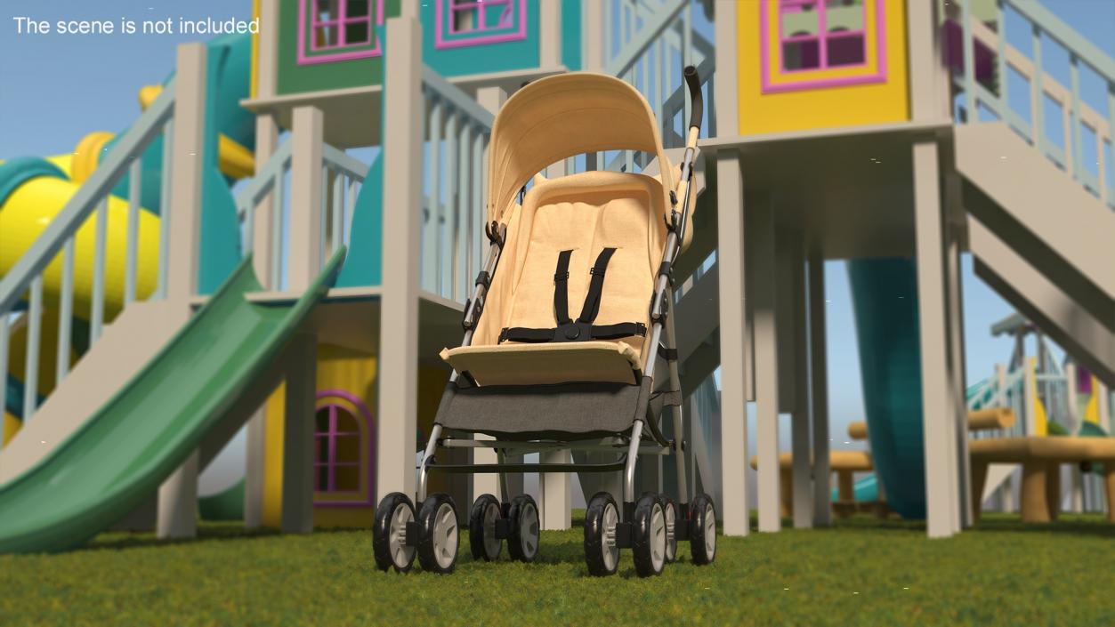 3D Lightweight Baby Stroller Beige