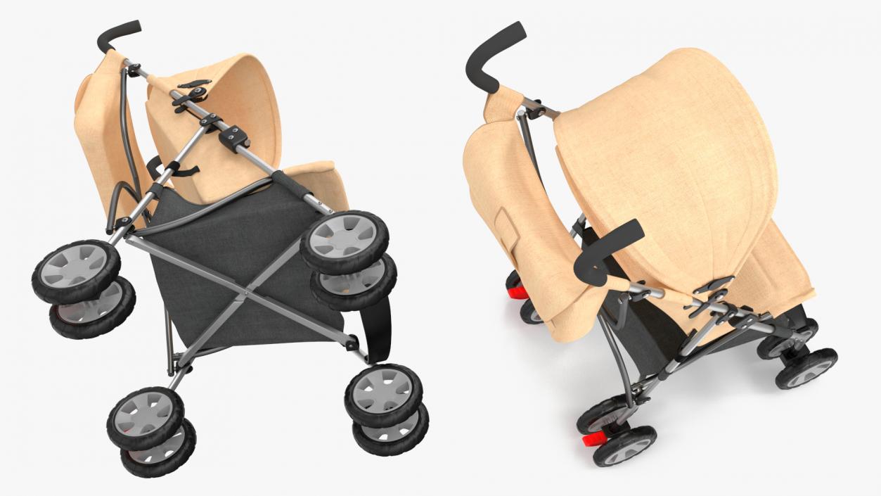 3D Lightweight Baby Stroller Beige