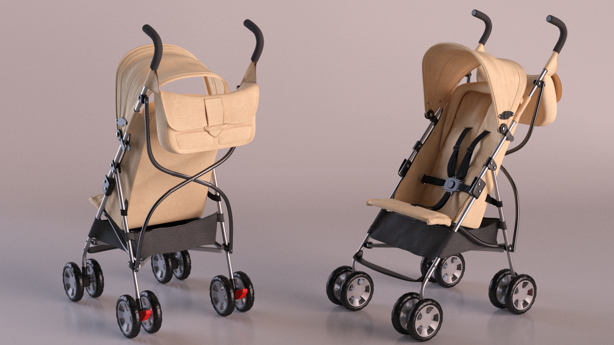 3D Lightweight Baby Stroller Beige