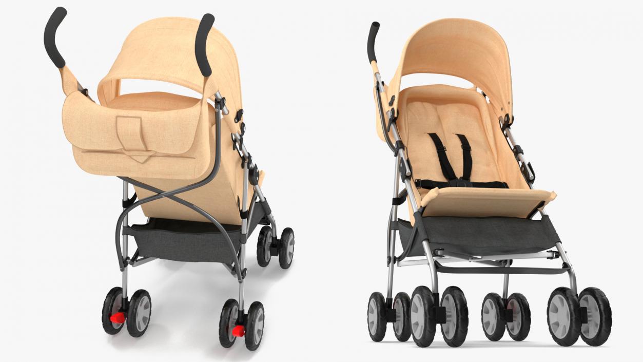 3D Lightweight Baby Stroller Beige