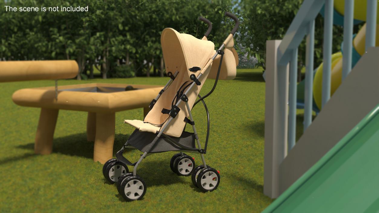 3D Lightweight Baby Stroller Beige