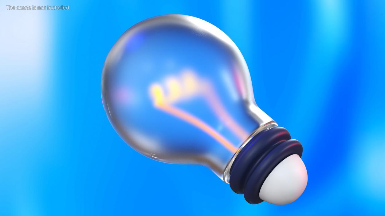 Idea Light Bulb Stylized Icon 3D model