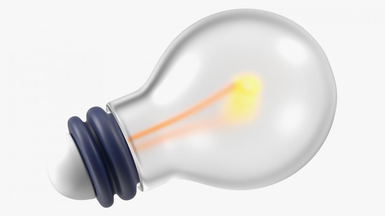 Idea Light Bulb Stylized Icon 3D model