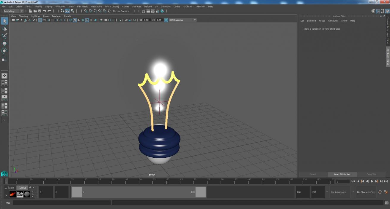 Idea Light Bulb Stylized Icon 3D model