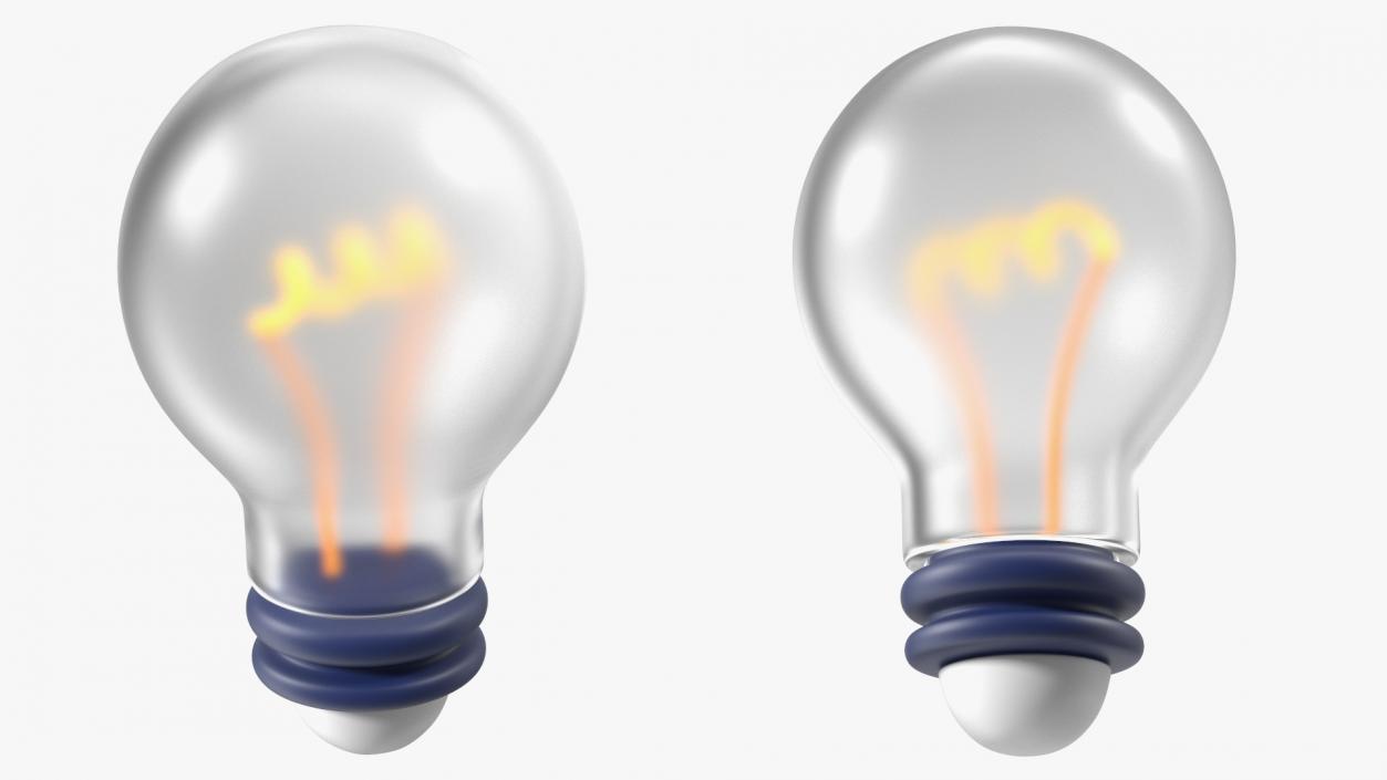 Idea Light Bulb Stylized Icon 3D model