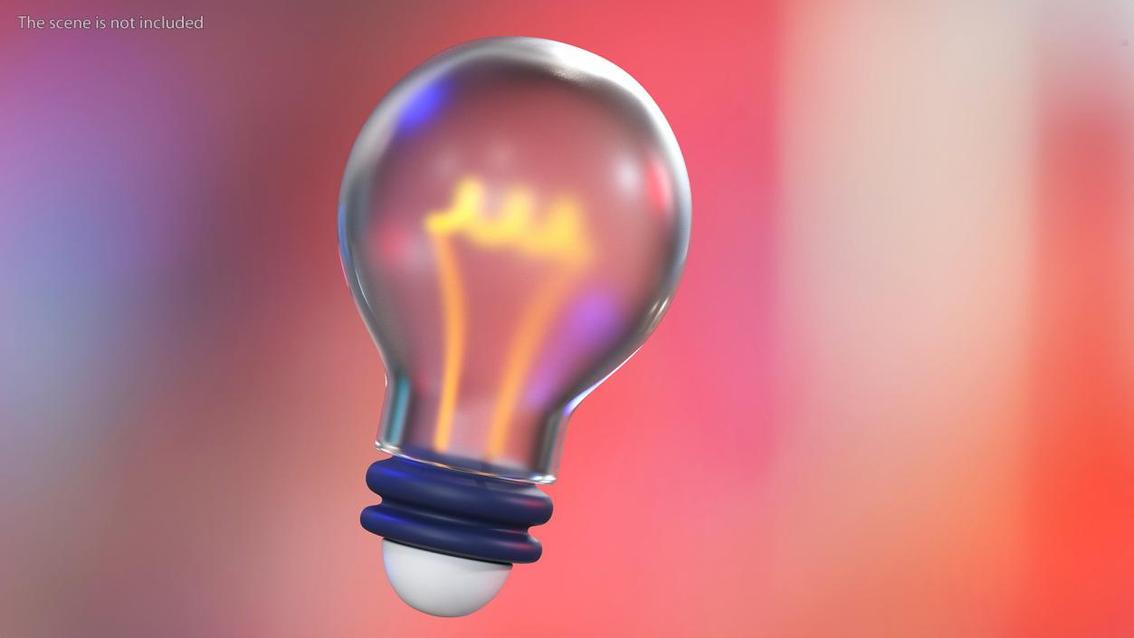 Idea Light Bulb Stylized Icon 3D model