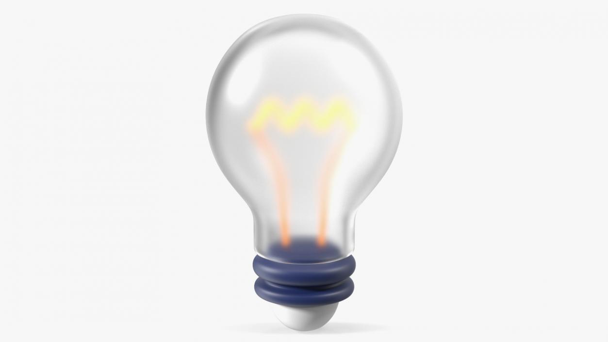 Idea Light Bulb Stylized Icon 3D model