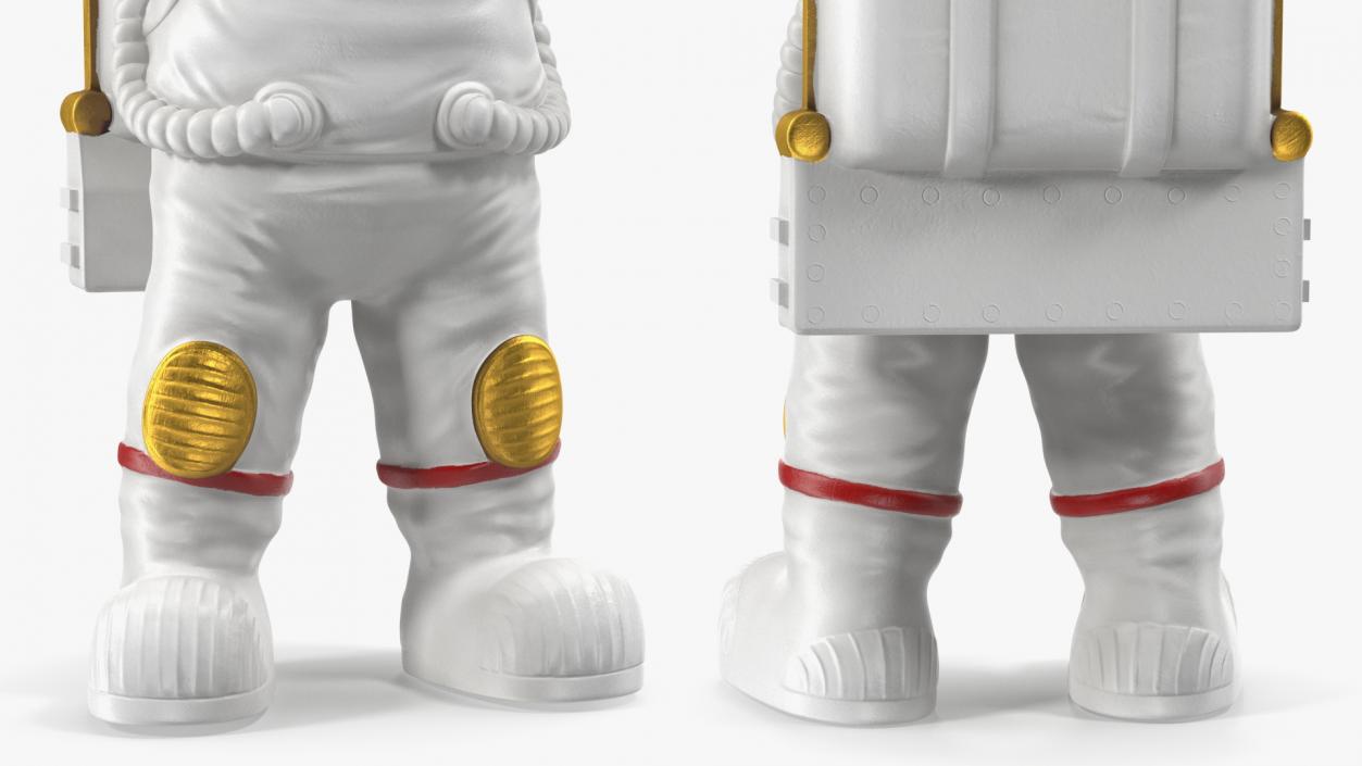 3D model Astronaut Toy Character White Happy Pose